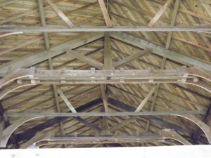 Ceiling brackets close up